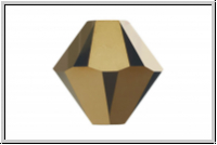 Swarovski� Bicone 5328, 4mm, 001DOR2 - crystal, 2xdorado, 25 Stk.